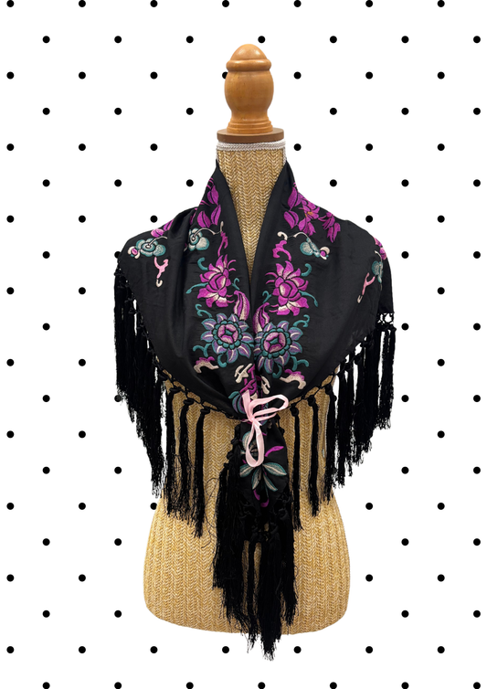 Châle d'accessoirisation Noir et violet