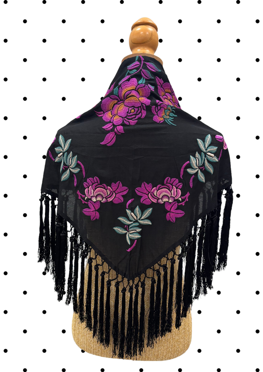 Châle d'accessoirisation Noir et violet
