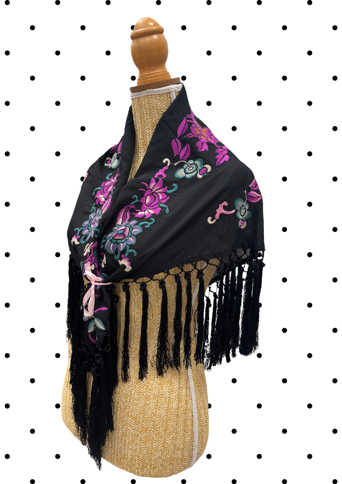 Châle d'accessoirisation Noir et violet