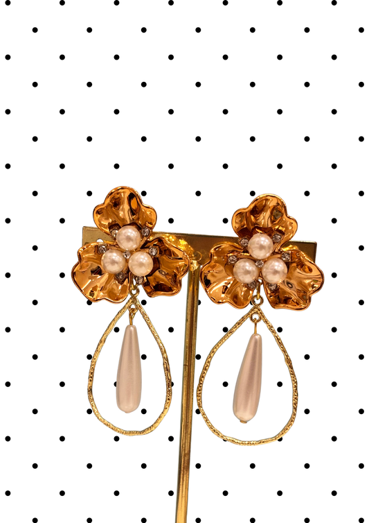 Boucles d’oreilles modèle Flora gold