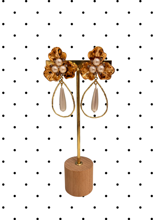 Boucles d’oreilles modèle Flora gold