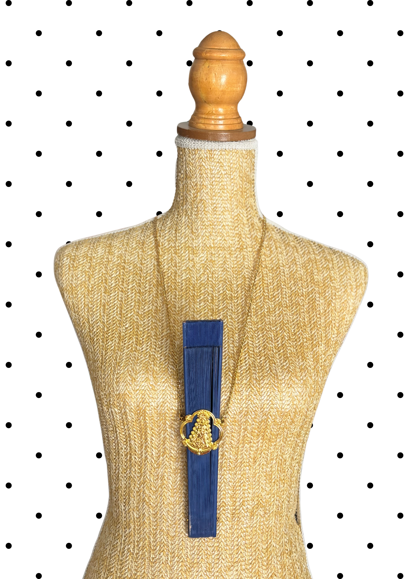 Porte éventail avec chaîne - Virgen del Rocio