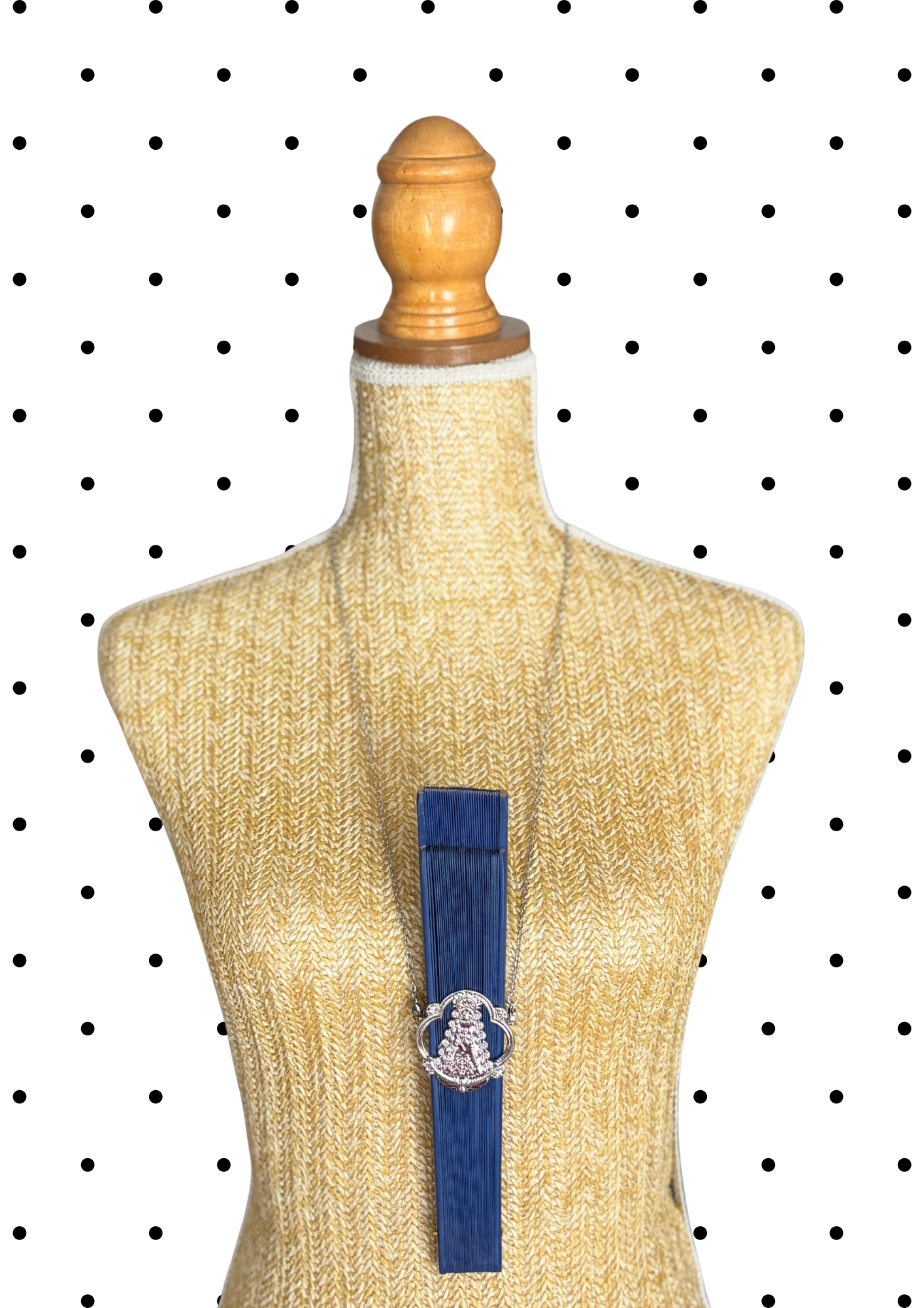Porte éventail avec chaîne - Virgen del Rocio